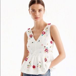 Beaded J. Crew Peplum